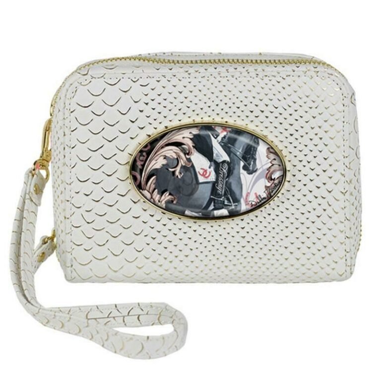 Tech Case- Gold Hardware- White Gold- Dressage