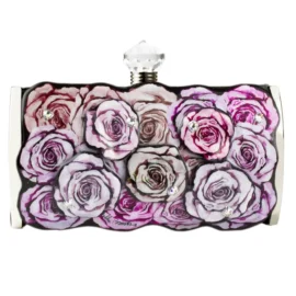 Short Clutch – Lavendar Flowers