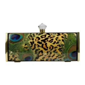 Long Clutch – Leopard Peacock