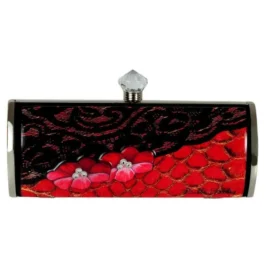 Long Clutch – Red Snake Lace