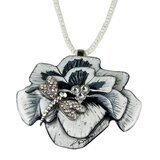 Magna-Pendant Black and White Flower