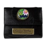 Wallet – Black Leather – Gold Hardware – Frog Mini-Magnafab