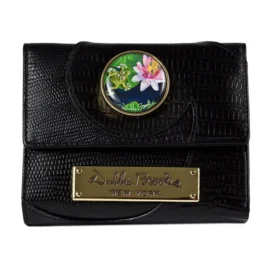 Wallet – Black Leather – Gold Hardware – Frog Mini-Magnafab
