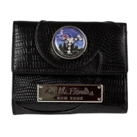 Wallet – Black Leather – Silver Hardware – Martini Time Mini-Magnafab