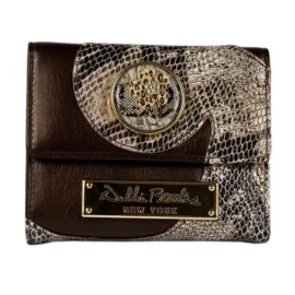 Wallet – Olive Leather – Gold Hardware – Crystal Safari Mini-Magnafab