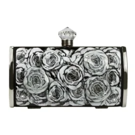 Short Clutch – White Roses
