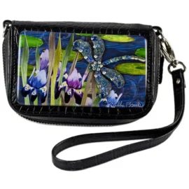 Wrist Bag Cell Phone Holder – Blue Dragonfly