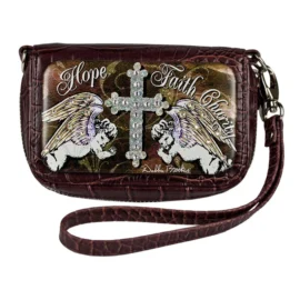 Wrist Bag Cell Phone Holder – Brown Cross