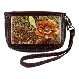 Wrist Bag Cell Phone Holder – Paisley Peach