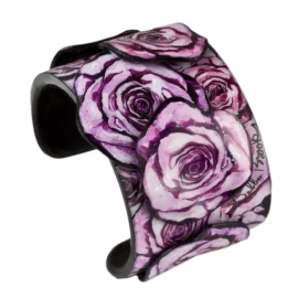 Wide Cuff – Lavendar Flowers