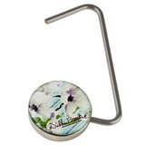 Purse Hanger – Aqua White Flowers