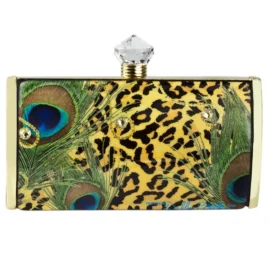 Short Clutch – Leopard Peacock