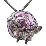 Magna-Pendant – Lavender Flowers Butterfly Luxury
