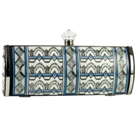Long Clutch – Art Nouveau – Blue Deco