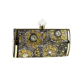 Short Clutch – Art Nouveau – Gold Flower