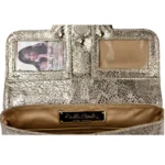 Fashion Clutch – Gold – Brown Rose Chain Magnafab