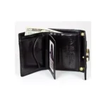Wallet – Black Leather – Gold Hardware – Frog Mini-Magnafab