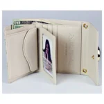 Wallet -Metallic Gold-Leather – Gold Hardware – Rose Gold Scrolls Mini-Magnafab