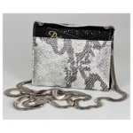 Wallet – Olive Leather – Gold Hardware – Crystal Safari Mini-Magnafab