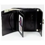 Wallet – Olive Leather – Gold Hardware – Crystal Safari Mini-Magnafab