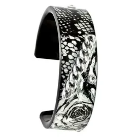 Nano-Cuff Black White Rose Chain