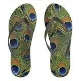 Flip Flops – Peacock Feathers