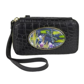 Swinglet – Black with gold Hardware – Blue Dragonfly