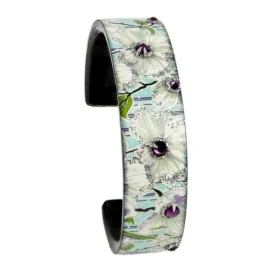 Nano Cuff – Aqua White Flowers