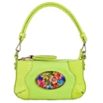 Tiny Shoulder – Lime Green – Leopard Blue Glow