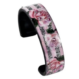 Nano Cuff – Rose Stripe Pink with Silver