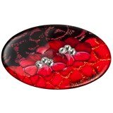 Magnafab Red Flower Lace