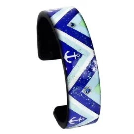Nano Cuff – Light Blue Stripe Anchor