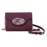 Large Fashion Cross Body – Plum – Silver Hardware
