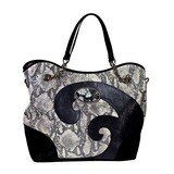 Casual Tote – Metallic Silver – Daisy day Flowers Magnafab