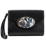 Fashion Crossbody Bag- Silver Hardware- Black- Dressage