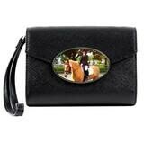 Fashion Cross Body- Silver Hardware- Black- CUSTOM UPLOAD