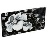 Box Clutch MagnaFab – Black and White Flower