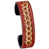 Nano Cuff- Red Leather Chain