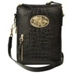 Crossbody Bag – Croc Emboss – Gold Hardware – Crystal Safari Magnafab