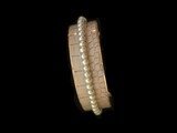 Gold Beige Croc Pearl Nano Cuff