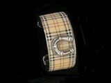Silver Wide BB Plaid Crystal H Shoe