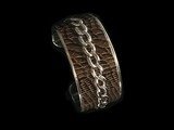S Wide BK Leather Chain
