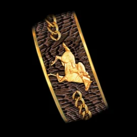 Brown Snake- Racing Horse Chain- Gold- Wide
